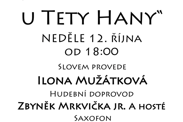 Bohoslužby v Café u tety Hany 12.října v 18:00